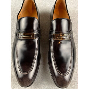 Bally Jenno 07 Black Leather Horsebit Loafers Mens 11D US Italy New without box